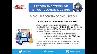 GSTR-3B Late fee waived from July 2017|40TH GST COUNCIL MEETING BIG DECISION