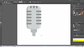 Adobe Illustrator Tutorial - Create Microphone Flat Icon