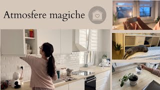 Atmosfere magiche-passeggiata in montagna-calore in casa