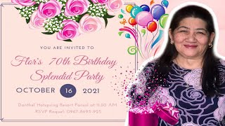 Inay Flor 70th Splendid Birthday Surprise Party- Video Greetings from Family and Friends