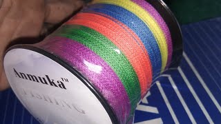 Unboxing Anmuka braided line PE 1.5 300m for medium setup