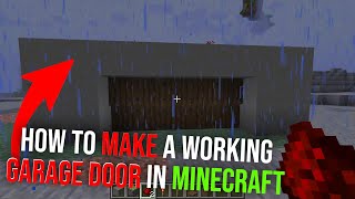 How to make a working garage door in Minecraft - Minecraft Garage Door