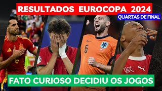 RESULTADOS QUARTAS DE FINAL EUROCOPA 2024. Você não vai acreditar nesses fatos que decidiram!