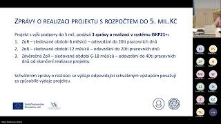 Záznam z distančního semináře ke zprávám o realizaci - Šablony pro neformální vzdělávání