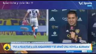 Juan Roman Riquelme : " Solo fui a felicitar a los jugadores y se armo una novela"