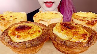 ASMR * CRUNCHY * CREAM CHEESE PASTRY, EGG TARTS MUKBANG *바삭바삭 치즈크림 페스츄리, 에그타르트 먹방 eating sounds