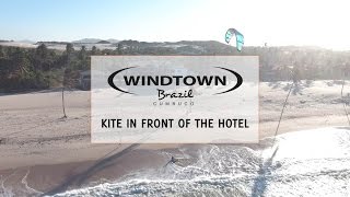 Kitesurf in front of our hotel in Cumbuco (4K) - Windtown Beach Hotel ☀