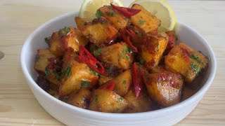 Harra Potatoes with Coriander and Garlic, Lebanese style | Free fries with coriander and garlic