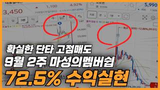 초보도 쉽게 할 수 있는 72.5프로 수익이 가능한 단타매매 핵심 대공개!!