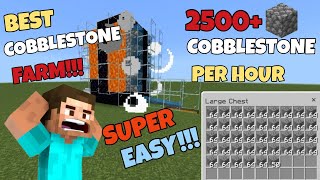 Fully Automatic Cobblestone farm For Minecraft pe 1.20 (mcpe/bedrock)