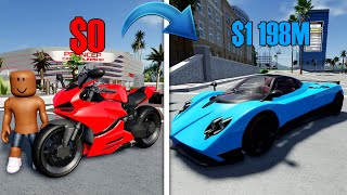 Going From $0 To Pagani in ONE Day (poor to rich) ROBLOX DRIVING EMPIRE