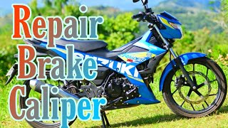 How to maintenance brake caliper for suzuki raider 150 fi (part 1)