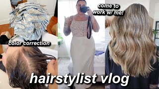 THE REAL LIFE OF A HAIRSTYLIST | DOING TONS OF HAIR & CATCHING UP | VLOG