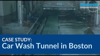 Carwash Tunnel with Fiberplate and Square-mesh Molded Grating