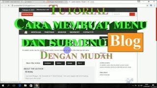 Membuat Menu dan Submenu Pada Blog