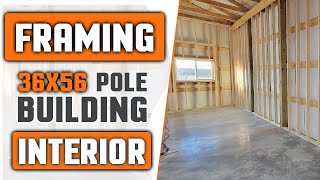 1 GUY Framing a 36x56 Pole Building