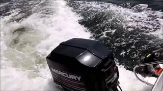 Bayliner 2452 Sea trial with 200hp Mercury Black Max outboard conversion