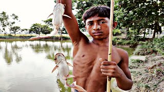 UNIQUE HOOK FISHING - Traditional Hook Fishing | Double Fish Catch By Hook 🔥| Hook Fishing