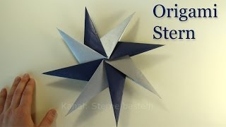 Origami Sterne basteln - 3D Weihnachtssterne basteln mit Papier - Weihnachtsdeko - DIY Weihnachten