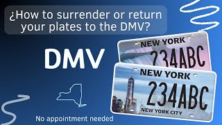 How to surrender or return your plates to the DMV? No appointment needed