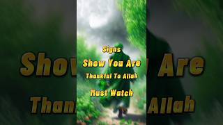 signs show you are thankful to Allah #islam #islamicstatus #islamicvideo #thankful #allah