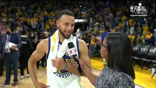 Stephen Curry Postgame interview after taking down the Celtics in Game 2