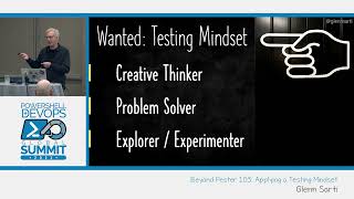 Beyond Pester 103: Applying a Testing Mindset by Glenn Sarti