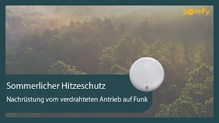 Sommerlicher Hitzeschutz - Nachrüstung vom verdrahteten Antrieb auf Funk | Somfy