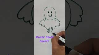 How to draw a bird#easydrawing #drawing #shorts