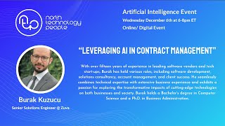 Burak Kuzucu, Senior Solutions Engineer, Zuva - Leveraging AI in Contract Management