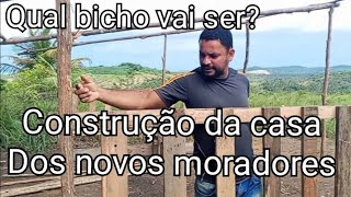 construção da baia para os novos moradores