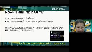 TƯ VẤN CHƯƠNG TRÌNH KINH TẾ ĐẦU TƯ - UEH