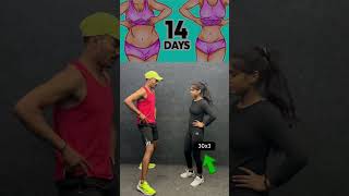 14 days belly fat challenge #fatloss #fitnessmotivation