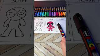 Drawing DeadPool😀30 sec, 3 min, 30 min Challenge