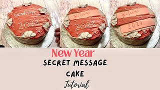 New Year secret message cake 2024 by Flour n Sugar