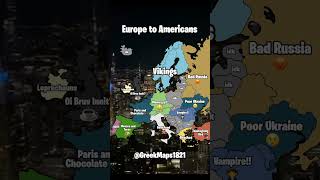 Europe to an American #map #mapping #geography #europe #history #countryballs