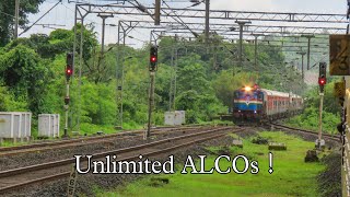 15 In 1 Unlimited Diesel ALCOS ! Rajdhani+Duranto+Sampark Kranti+SF Trains:Konkan Railway