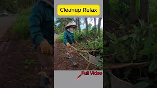 Help the Girl Clean Up the Beautiful Road  #satisfying #shorts #asmr