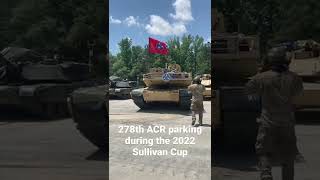 278th ACR from the Tennessee Army National Guard parking their Abrams during the 2022 Sullivan Cup