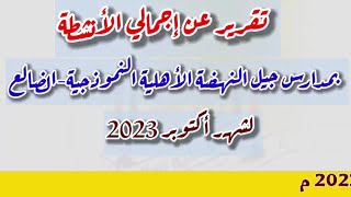 الأنشطة المنفذة بمدارس جيل النهضة النموذجية خلال شهر أكتوبر 2023م#طوفان_الأقصى