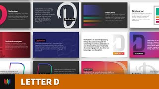 Letter D Typography PowerPoint Templates