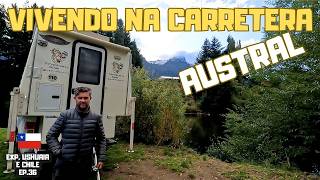 DE CAMPER morando NA CARRETERA AUSTRAL | FICAMOS SEM GÁS e trocamos o óleo da RANGER | ESTRADAS TOP