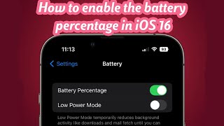 How to enable the battery percentage in iOS 16 | iOS 16 iPhone battery percentage: How to show it