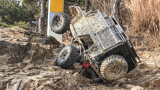 4x4 Traxxas TRX4 Defender Rock Crawling - 알씨카 랜드로버 디펜더 락크라울링 RC Car 1/10 Scale [4K]