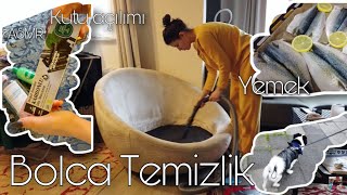 BOLCA TEMİZLİK İÇEREN İKİ GÜNLÜK VLOG | Fırında uskumru yaptık | Daily vlog | Deep cleaning | ASMR