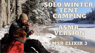 ASMR  Version-Solo Winter Tent Camping