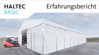 HALTEC BASIC-Leichtbauhalle als zusätzliches Lager