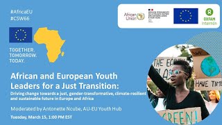 African and European Youth Leaders for a Just Transition