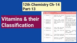 12th Chemistry Ch-14 ||Part-13||Vitamins & their Classification ||Study with Farru