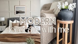 *NEW* MINIMAL & MODERN DECORATE WITH ME 2023 | bedroom refresh | primary bedroom decor ideas